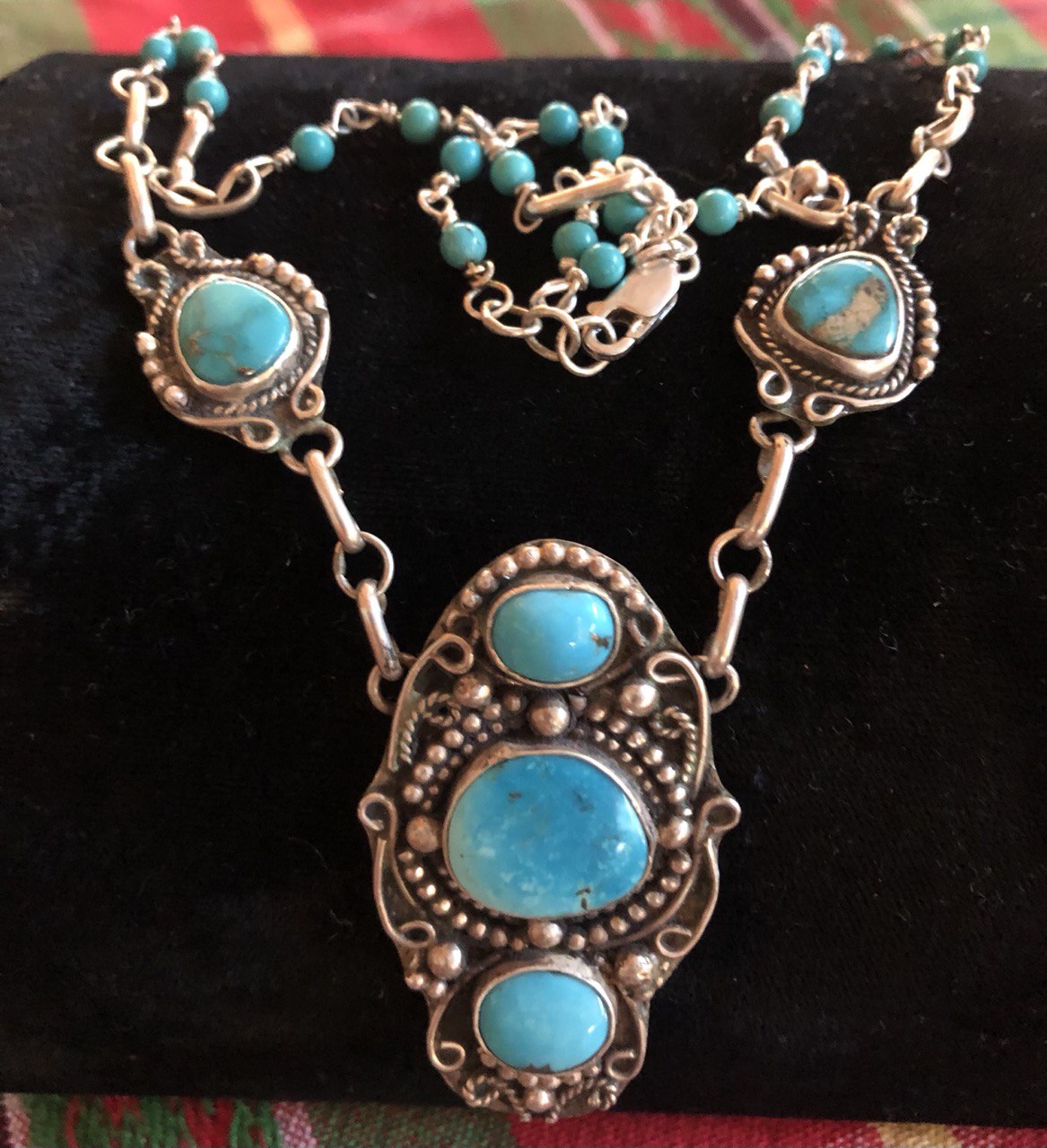 Royston Turquoise Cluster necklace