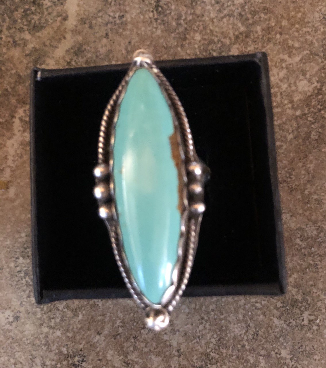 Turquoise Royston Marquise Ring